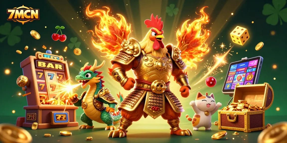 7MCN offers a thrilling betting experience with dynamic game symbols and energetic illustrations.